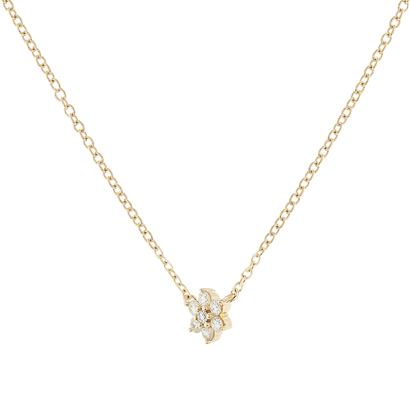 FX0300 925 Sterling Silver Flower Necklace