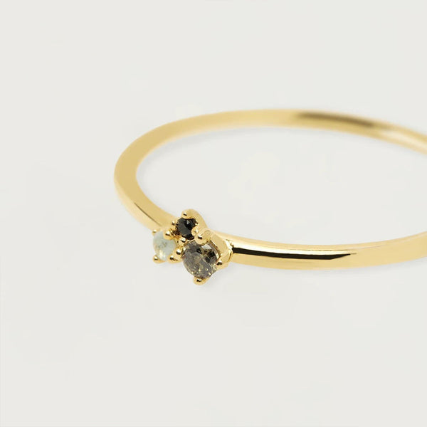 FJ0283 925 Sterling Silver Simple Fine Zircon Ring