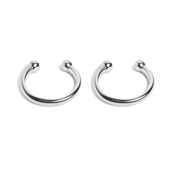 FE0256 925 Sterling Silver Simple Mini Ball Earrings Cuff