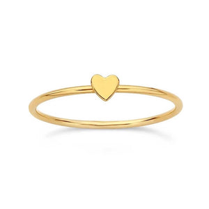 FJ0014 925 Sterling Silver Golden Heart Ring