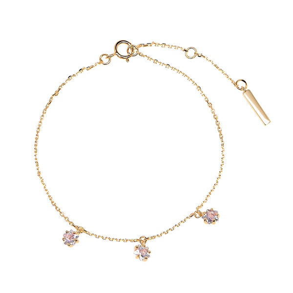 FS0089 925 Sterling Silver Zircon Halley Bracelet