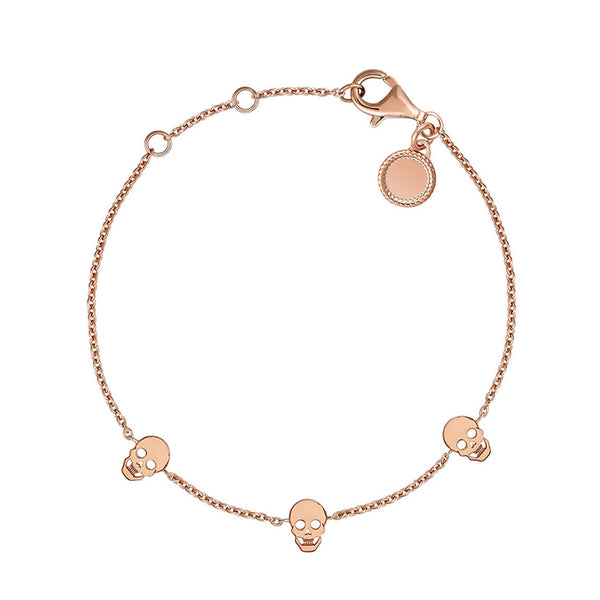 FS0014 925 Sterling Silver Skull Bracelet