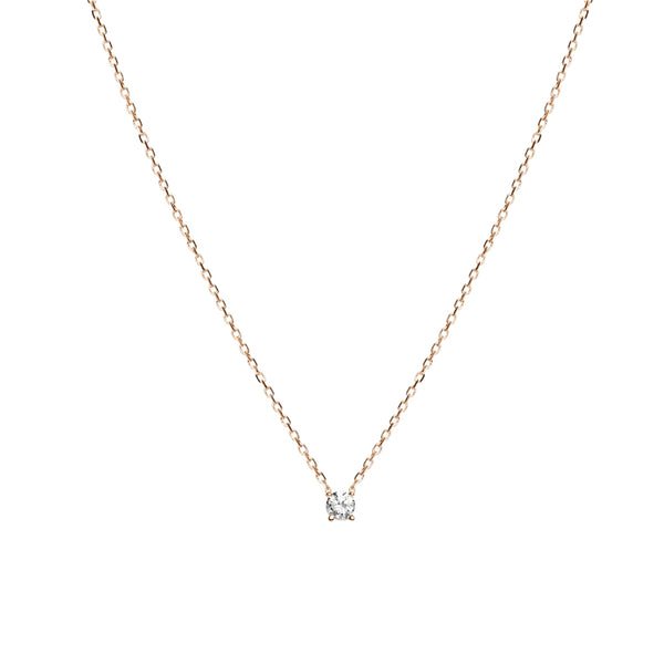 FX0077 925 Sterling Silver Medium Diamond Pendant Necklace