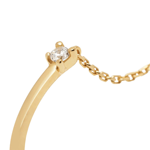 FJ0207 925 Sterling Silver Zircon Chain Ring