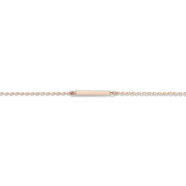 FS0005 925 Sterling Silver Midi Gold Bar Bracelet