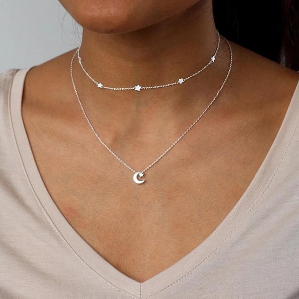 FX0012 925 Sterling Silver Superstar Choker Necklace