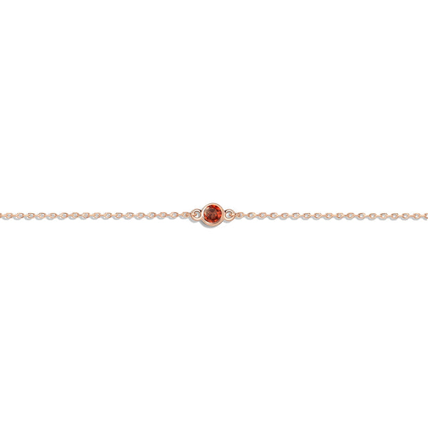 FS0006 925 Sterling Silver Champagne Crystal Bracelet