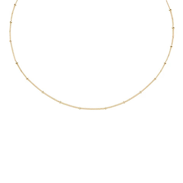 FX0062 925 Sterling Silver Basic Large Beaded Choker Necklace