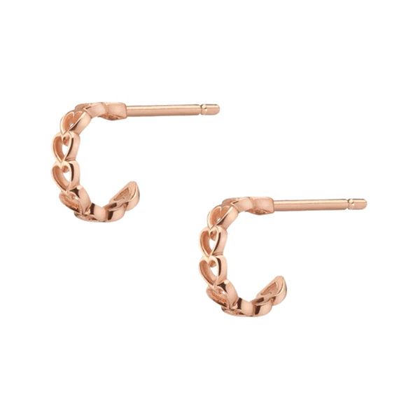 FE0257 925 Sterling Silver Infinity Heart Huggie Earrings