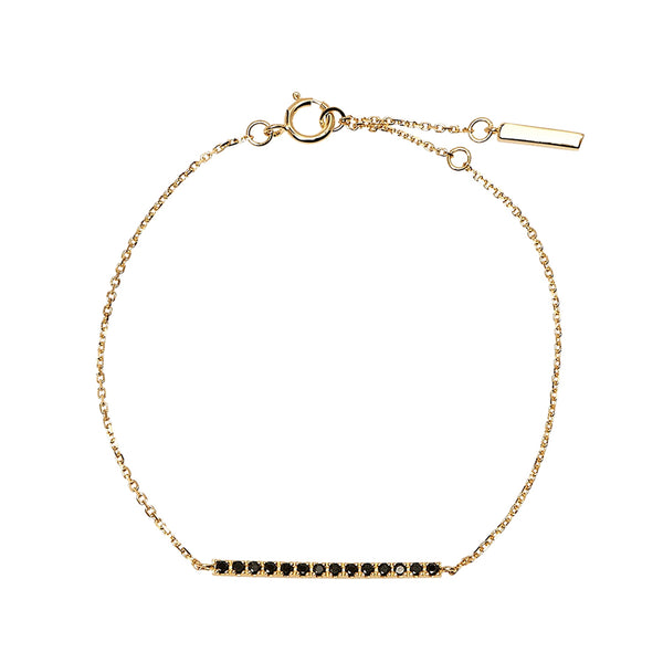 FS0085 925 Sterling Silver Black Zircon Bracelet