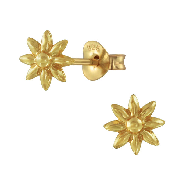 FE0102 925 Sterling Silver Petit Flower Stud Earrings
