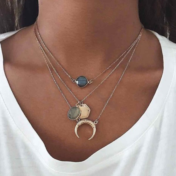 FX0156 White Onyx Necklace