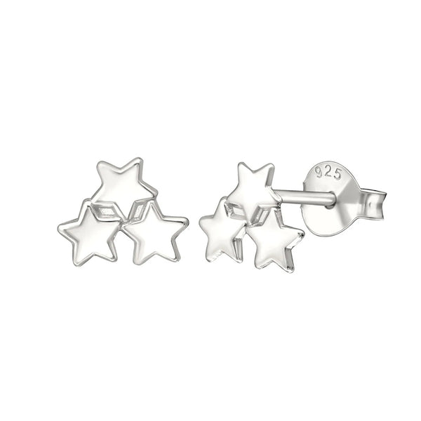 FE0139 925 Sterling Silver Double Sparkle Stud Earrings