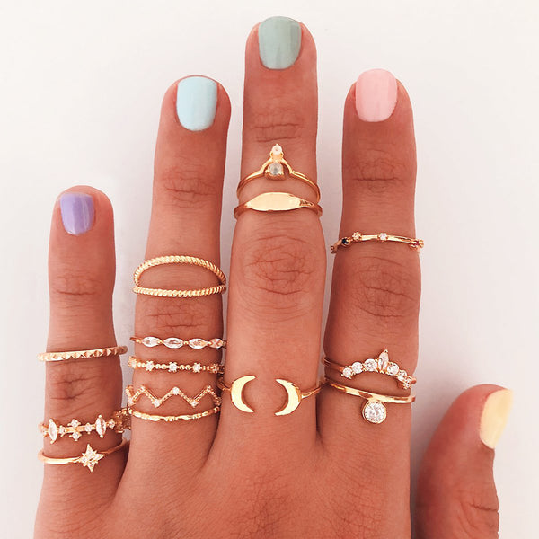 FJ0187 925 Sterling Silver Crown Diamond Ring