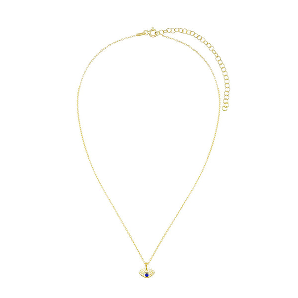 FX0226 925 Sterling Silver Blue Eye Choker Necklace