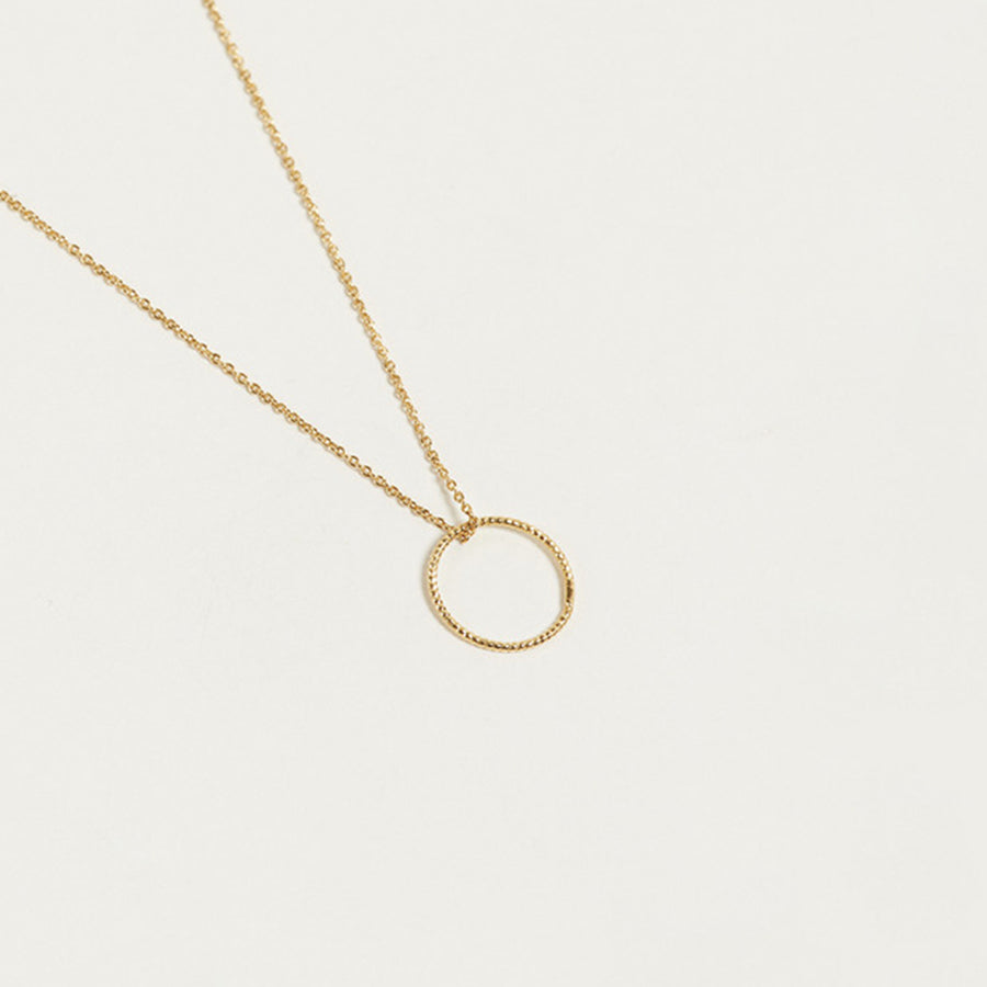 FX0182 925 Sterling Silver Simple Ring Necklace