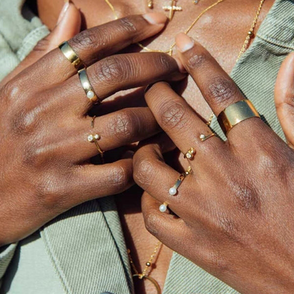 FJ0028 925 Sterling Silver Triple Diamond Open Ring