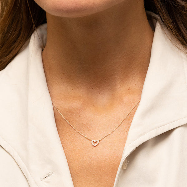 FX0289 925 Sterling Silver Heart Necklace