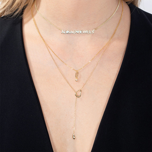 FX0246 925 Sterling Silver Zircon Pendant Necklace