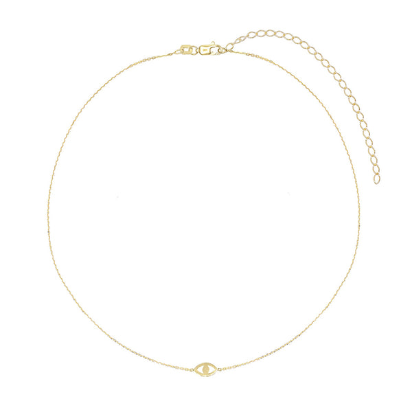 FX0225 925 Sterling Silver Blue Eye Necklace