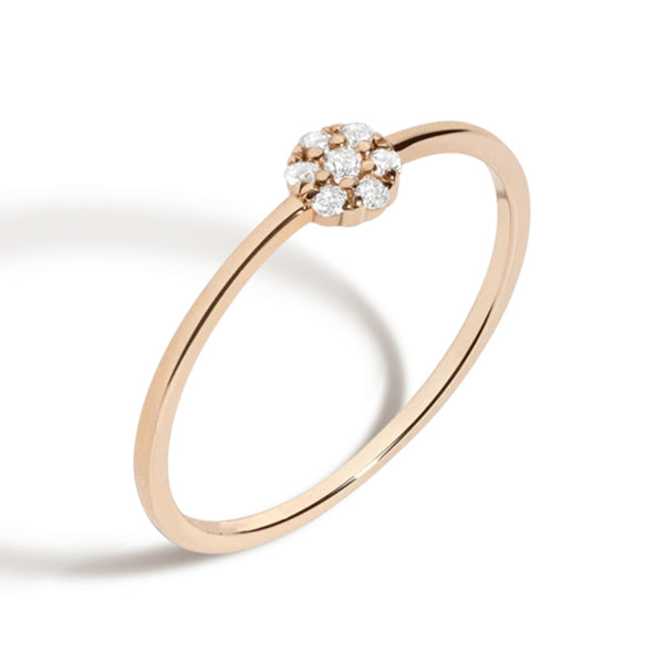 FJ0052 925 Sterling Silver Diamond Cluster Ring