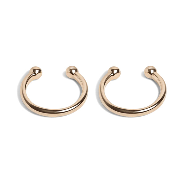 FE0256 925 Sterling Silver Simple Mini Ball Earrings Cuff