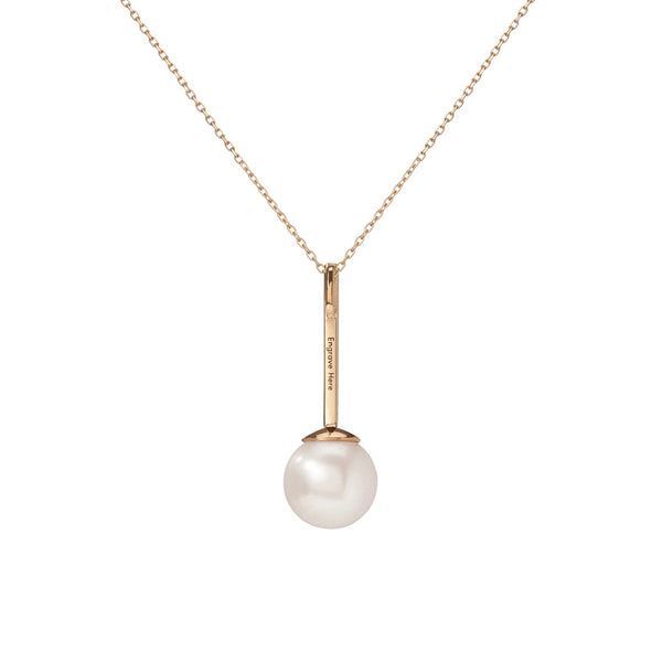 FX0094 925 Sterling Silver Simple Pearl Pendant Necklace
