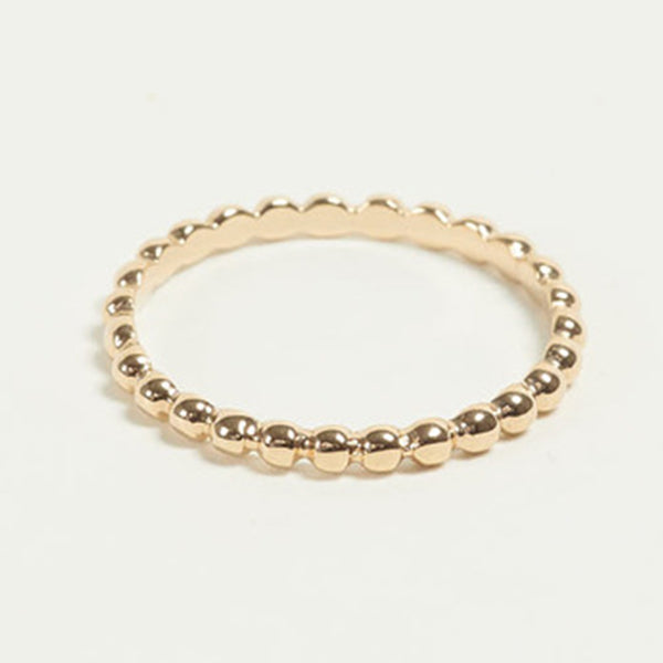 FJ0142 925 Sterling Silver Beaded Ring