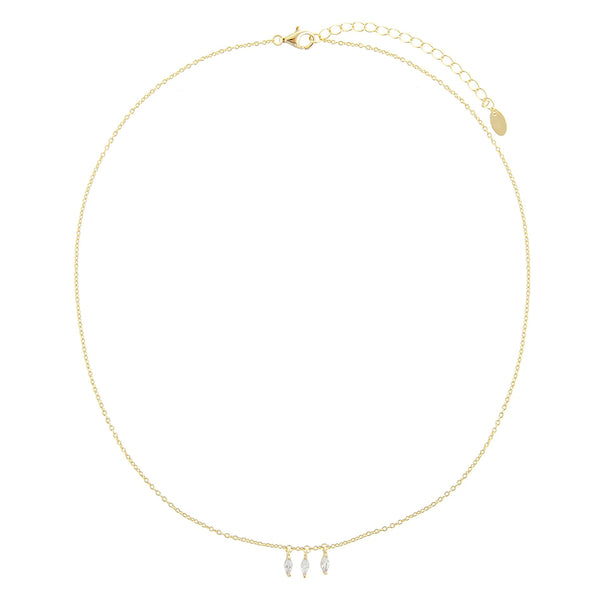 FX0249 925 Sterling Silver Crystal Choker Necklace