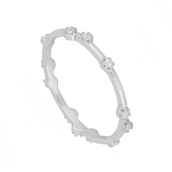 FJ0185 925 Sterling Silver Flower Ring