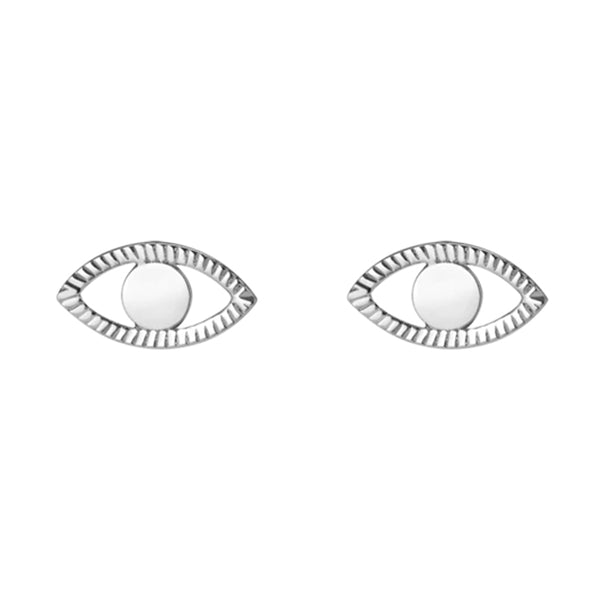 FE0261 925 Sterling Silver Infinity Evil Eye Earrings