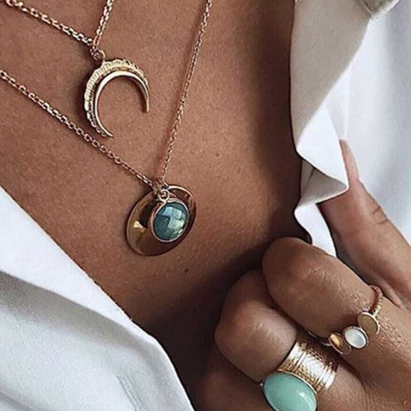 FX0153 925 Sterling Silver OX Horn Necklace