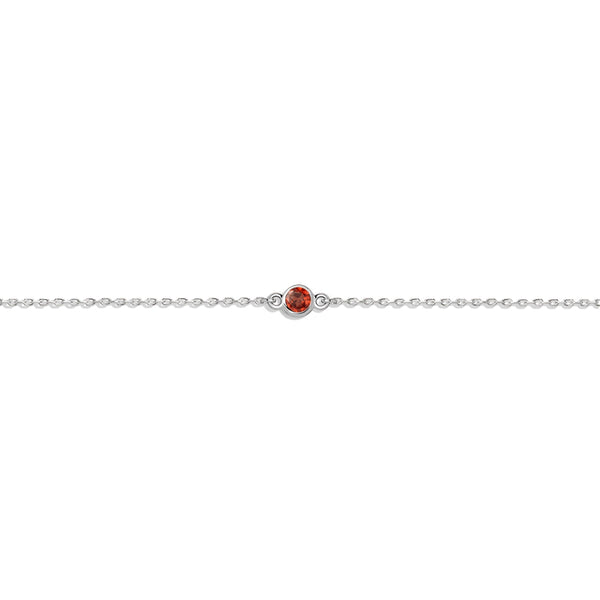 FS0006 925 Sterling Silver Champagne Crystal Bracelet