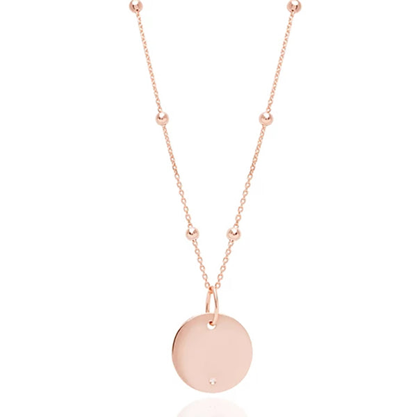 FX0052 925 Sterling Silver Basic Coin Necklace
