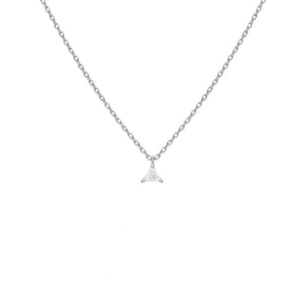 FX0084 925 Sterling Silver Diamond Pendant Necklace