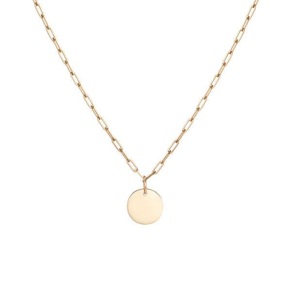 FX0071 925 Sterling Silver Large Coin Pendant Necklace