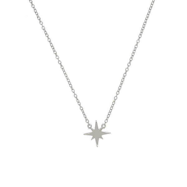 FX0006 925 Sterling Silver Starburst Necklace