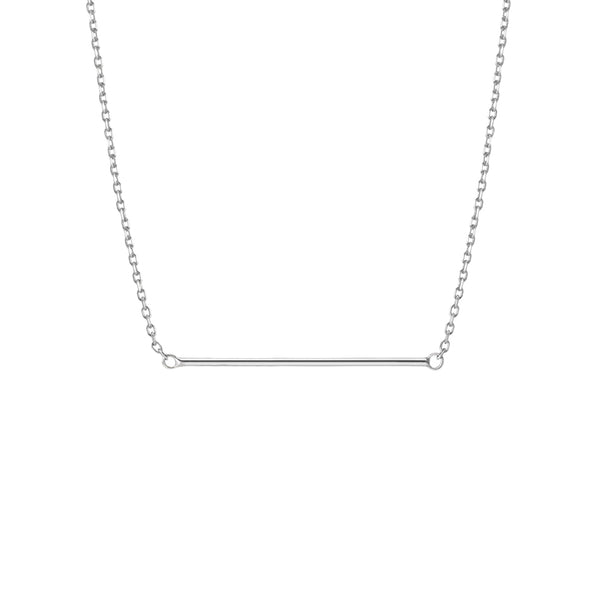FX0070 925 Sterling Silver Lariat Bar Necklace