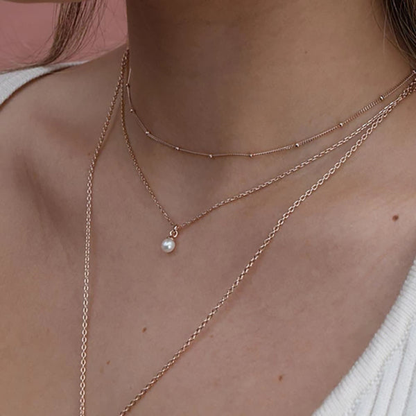 FX0046 925 Sterling Silver Pearl Pendant Necklace