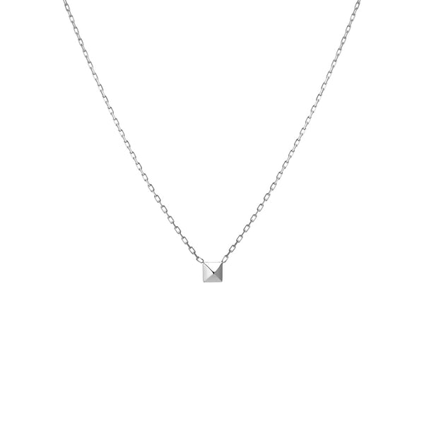 FX0082 925 Sterling Silver Mini Charm Pyramid Necklace