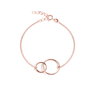 FS0082 925 Sterling Silver Connection Circle Bracelet
