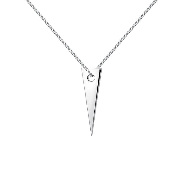 FX0100 925 Sterling Silver triangle pendant Necklace
