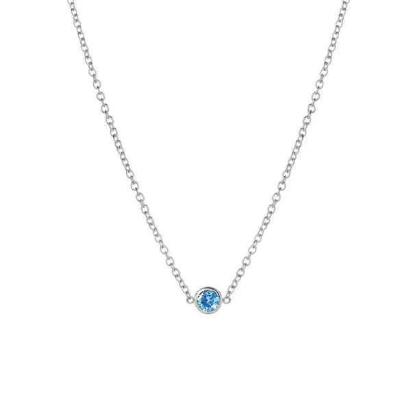 FX0021 925 Sterling Silver Zircon Choker Necklace