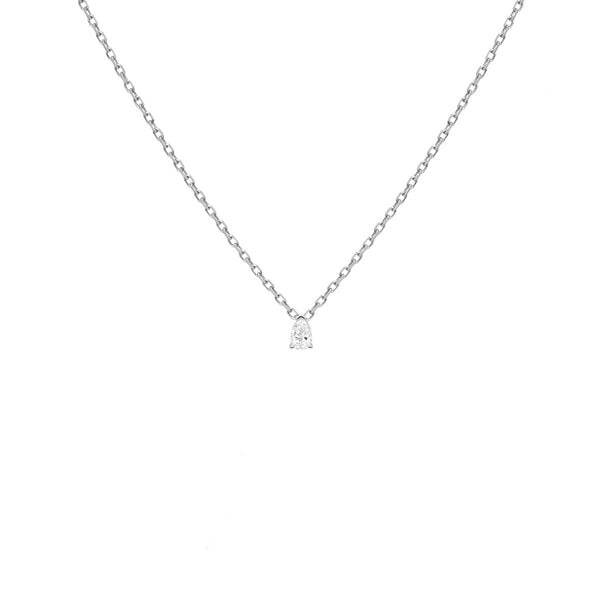 FX0097 925 Sterling Silver Diamond Pendant Necklace