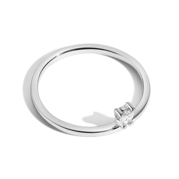 FJ0051 925 Sterling Silver Floating Diamond Ring