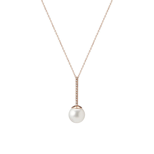 FX0096 925 Sterling Silver Pearl Pendant Necklace