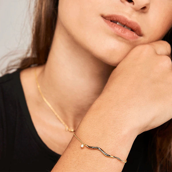 FS0096 925 Sterling Silver Fashion Zircon Bracelet