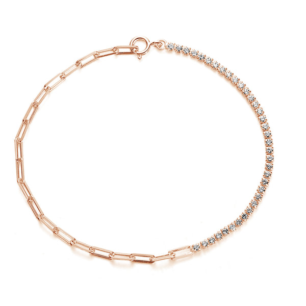 FS0118 925 silver tennis Chain Bracelet 16+3cm