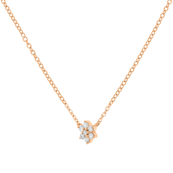 FX0300 925 Sterling Silver Flower Necklace