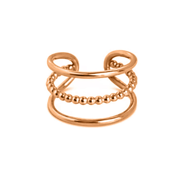 FE0044 925 Sterling Silver Unique Trio Ear Cuff